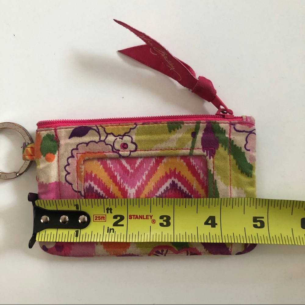 Vera Bradley Pink and Green Ikat Key & Card Holder - Picture 4 of 4